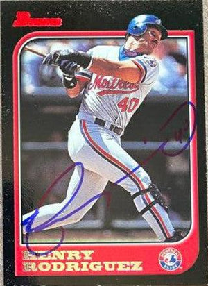 Henry Rodriguez Signed 1997 Bowman Baseball Card - Montreal Expos - PastPros
