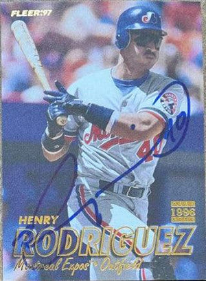 Henry Rodriguez Signed 1997 Fleer Baseball Card - Montreal Expos - PastPros