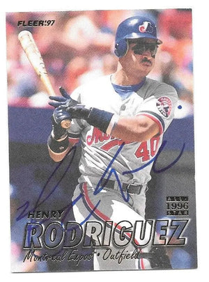 Henry Rodriguez Signed 1997 Fleer Baseball Card - Montreal Expos - PastPros