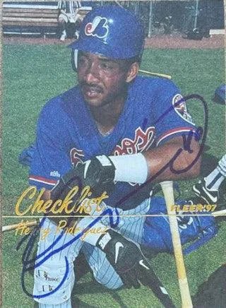 Henry Rodriguez Signed 1997 Fleer Checklist Baseball Card - Montreal Expos