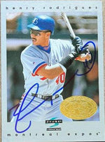 Henry Rodriguez Signed 1997 Score Premium Stock Baseball Card - Montreal Expos - PastPros