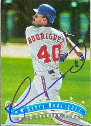 Henry Rodriguez Signed 1997 Stadium Club Baseball Card - Montreal Expos