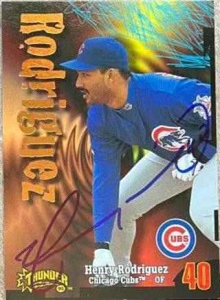 Henry Rodriguez Signed 1998 Circa Thunder Baseball Card - Chicago Cubs