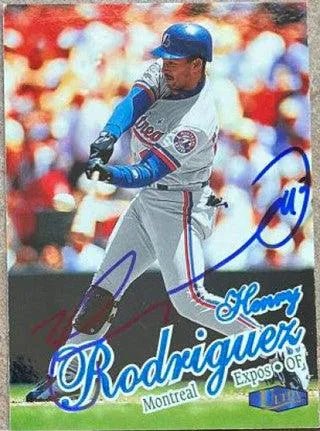 Henry Rodriguez Signed 1998 Fleer Ultra Baseball Card - Montreal Expos