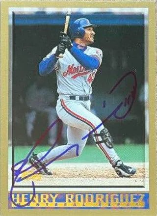 Henry Rodriguez Signed 1998 Topps Baseball Card - Montreal Expos