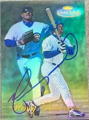 Henry Rodriguez Signed 1998 Topps Gold Label Baseball Card - Chicago Cubs