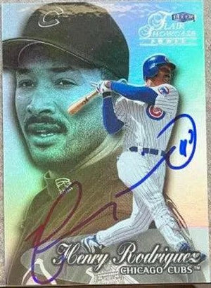 Henry Rodriguez Signed 1999 Flair Showcase Baseball Card - Chicago Cubs