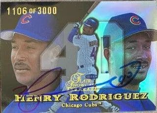 Henry Rodriguez Signed 1999 Flair Showcase Row 1 Baseball Card - Chicago Cubs