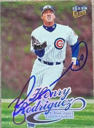 Henry Rodriguez Signed 1999 Fleer Ultra Baseball Card - Chicago Cubs