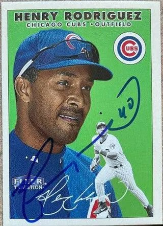 Henry Rodriguez Signed 2000 Fleer Tradition Baseball Card - Chicago Cubs