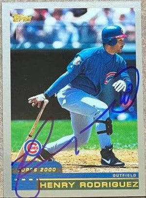 Henry Rodriguez Signed 2000 Topps Baseball Card - Chicago Cubs