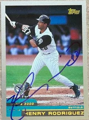 Henry Rodriguez Signed 2000 Topps Baseball Card - Florida Marlins
