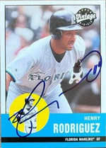 Henry Rodriguez Signed 2001 Upper Deck Vintage Baseball Card - Florida Marlins