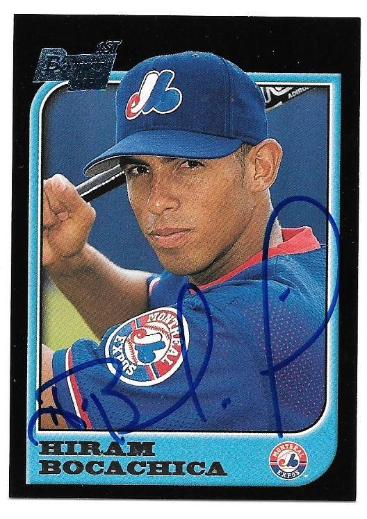 Hiram Bocachica Signed 1997 Bowman Baseball Card - Montreal Expos - PastPros