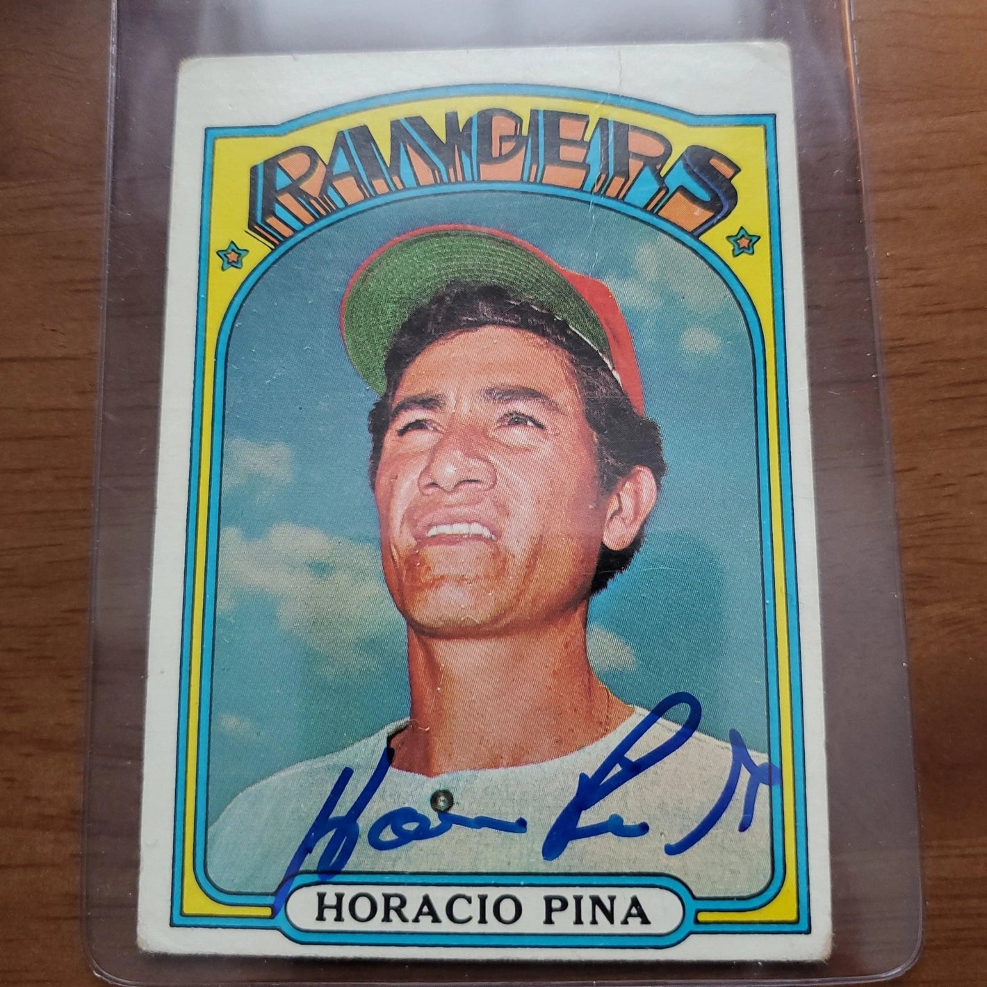 Horacio Pina Signed 1972 Topps Baseball Card - Texas Rangers