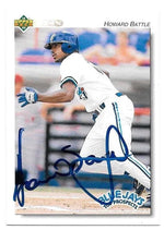 Howard Battle Signed 1992 Upper Deck Minors Baseball Card - Toronto Blue Jays