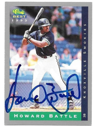Howard Battle Signed 1993 Classic Best Baseball Card