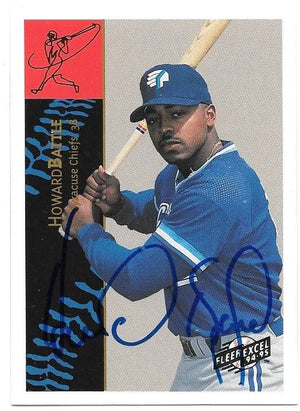 Howard Battle Signed 1994-95 Fleer Excel Baseball Card - Syracuse Chiefs - PastPros