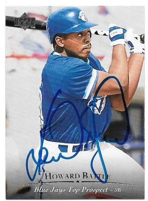 Howard Battle Signed 1995 Upper Deck Minors Baseball Card - Toronto Blue Jays
