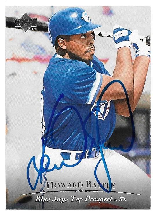 Howard Battle Signed 1995 Upper Deck Minors Baseball Card - Toronto Blue Jays - PastPros