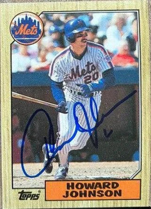 Howard Johnson Signed 1987 Topps Baseball Card - New York Mets