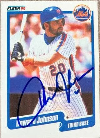 Howard Johnson Signed 1990 Fleer Baseball Card - New York Mets