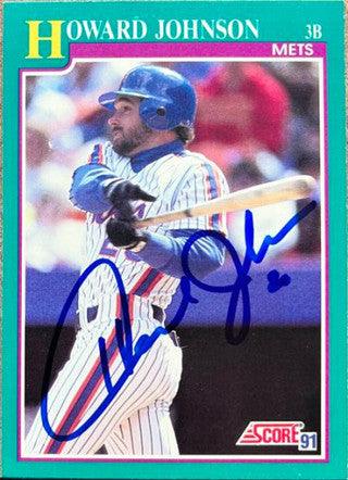 Howard Johnson Signed 1991 Score Baseball Card - New York Mets - PastPros