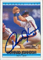 Howard Johnson Signed 1992 Donruss Baseball Card - New York Mets