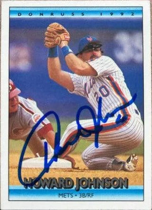 Howard Johnson Signed 1992 Donruss Baseball Card - New York Mets