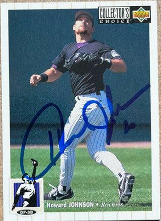 Howard Johnson Signed 1994 Collector's Choice Baseball Card - Colorado Rockies - PastPros