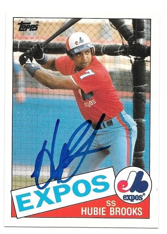Hubie Brooks Signed 1985 Topps Traded Baseball Card - Montreal Expos