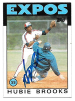 Hubie Brooks Signed 1986 Topps Baseball Card - Montreal Expos - PastPros