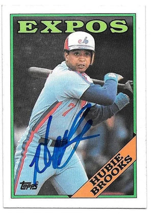 Hubie Brooks Signed 1988 Topps Baseball Card - Montreal Expos