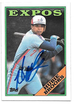 Hubie Brooks Signed 1988 Topps Baseball Card - Montreal Expos - PastPros