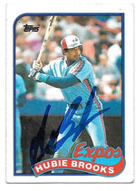 Hubie Brooks Signed 1989 Topps Baseball Card - Montreal Expos - PastPros