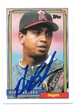 Hubie Brooks Signed 1992 Topps Baseball Card - California Angels
