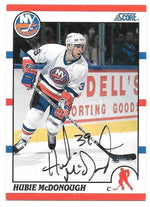 Hubie McDonough Signed 1990-91 Score Hockey Card - New York Islanders