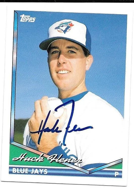 Huck Flener Signed 1994 Topps Baseball Card - Toronto Blue Jays