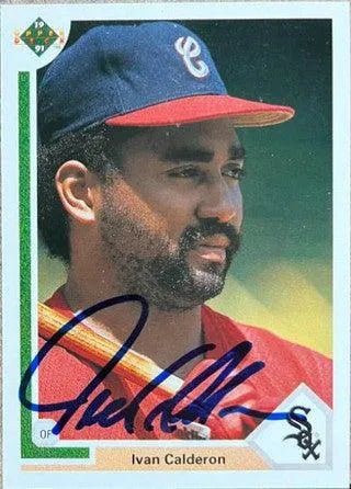 Ivan Calderon Signed 1991 Upper Deck Baseball Card - Chicago White Sox