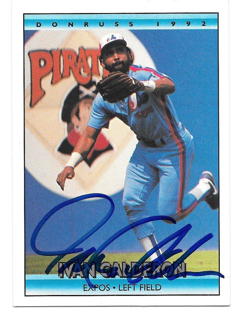 Ivan Calderon Signed 1992 Donruss Baseball Card - Montreal Expos - PastPros
