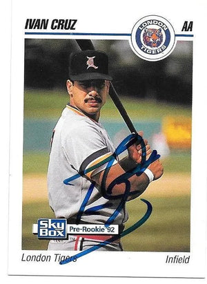 Ivan Cruz Signed 1992 Skybox AA Baseball Card