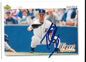 Ivan Cruz Signed 1992 Upper Deck Minors Baseball Card - Detroit Tigers - PastPros