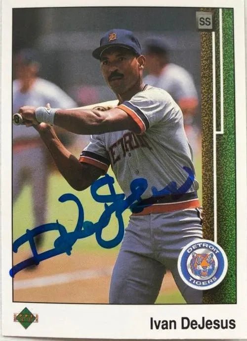 Ivan Dejesus Signed 1989 Upper Deck Baseball Card - Detroit Tigers