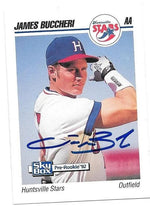 James Buccheri Signed 1992 Skybox AA Baseball Card
