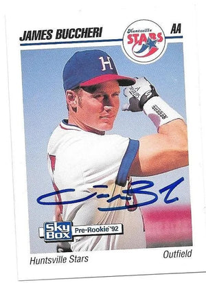 James Buccheri Signed 1992 Skybox AA Baseball Card