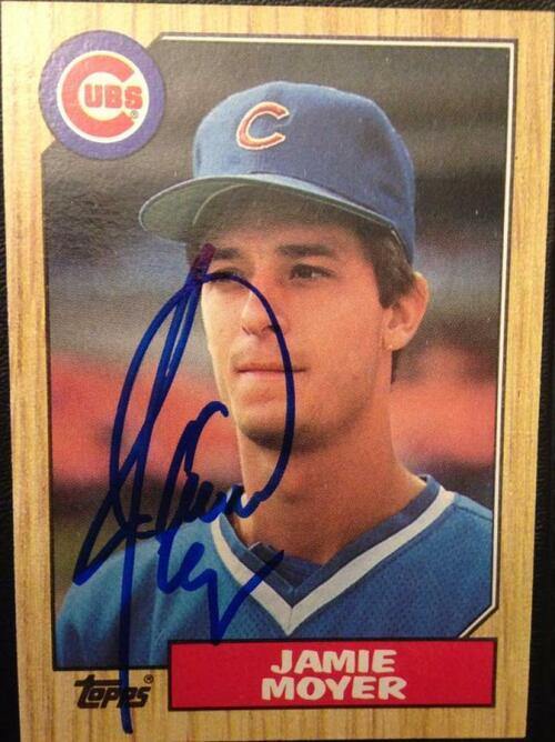 Jamie Moyer Signed 1987 Topps Baseball Card - Chicago Cubs - PastPros