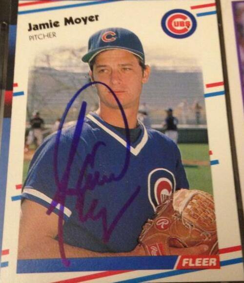Jamie Moyer Signed 1988 Fleer Baseball Card - Chicago Cubs - PastPros