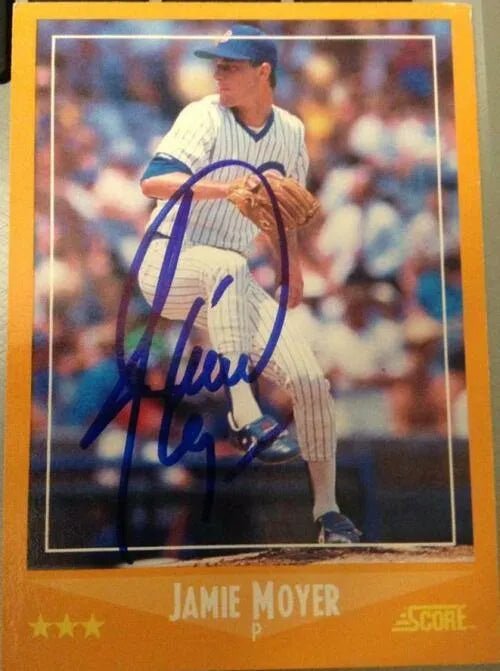 Jamie Moyer Signed 1988 Score Baseball Card - Chicago Cubs
