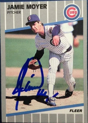 Jamie Moyer Signed 1989 Fleer Baseball Card - Chicago Cubs