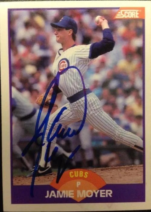 Jamie Moyer Signed 1989 Score Baseball Card - Chicago Cubs